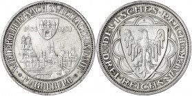 Gedenkmünzen
3 Reichsmark Magdeburg
1931 A. sehr schön, kl. Kratzer und Randfehler. Jaeger 347.