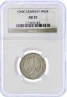 Kursmünzen
1 Deutsche Mark Kupfer/Nickel 1950-2001
1954 G. Im NGC-Blister mit Grading AU 55.
gutes vorzüglich. Jaeger 385.