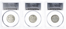 Kursmünzen
1 Deutsche Mark Kupfer/Nickel 1950-2001
3 Stücke in PP: 1995 D, F, 1996 A. Alle in PCCS-Blistern mit Gradings PR 66CAM, PR 66DCAM, PR 65D...