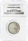 Kursmünzen
2 Deutsche Mark Max Planck K/N 1957-1971
1957 J. Auflage nur 370 Ex. Im NGC-Blister mit Grading PF 68 ULTRA CAMEO (Top Pop, das am besten...
