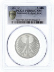 Kursmünzen
5 Deutsche Mark Silber 1951-1974
1957 D. Im PCGS-Blister mit Grading PR 65 DCAM. Aufl. nur 100 Exemplare.
Polierte Platte, selten. Jaege...