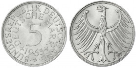 Kursmünzen
5 Deutsche Mark Silber 1951-1974
1963 G. fast Stempelglanz. Jaeger 387.