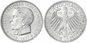 Gedenkmünzen
5 Deutsche Mark, Silber, 1952-1979
Eichendorff 1957 J. prägefrisch/fast Stempelglanz. Jaeger 391.