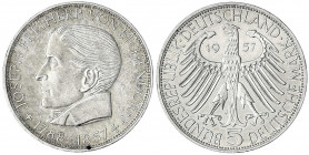 Gedenkmünzen
5 Deutsche Mark, Silber, 1952-1979
Eichendorff 1957 J. vorzüglich. Jaeger 391.