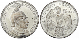 Kaiserreich
Preußen
5 Mark 1913 von Karl Goetz, München. Kupfer, versilbert. 19,06 g.
vorzüglich, etwas berieben. Schaaf 114 G 2.