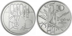 Bundesrepublik Deutschland
Probe v. Victor Huster zu 10 DM in Silber 1997. Diesel. Glatter Rand mit Nummerierung 9/67. 34 mm, 22,58 g. Auflage nur 67...