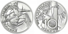 Bundesrepublik Deutschland
Probe v. Victor Huster zu 10 Euro in Silber 2003. Justus von Liebig. Glatter Rand mit Nummerierung 12/191. 36 mm, 29,68 g....
