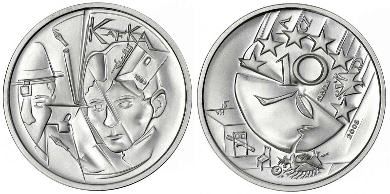 Bundesrepublik Deutschland
Probe v. Victor Huster zu 10 Euro in Silber 2008. Fr...