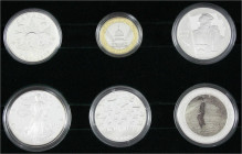 Sammlungen allgemein
Sammelschatulle "The Allied Forces Silver Proof Collection" 2005 mit 6 Silbermünzen: USA, Kanada, GB, Russland, Australien (mit ...