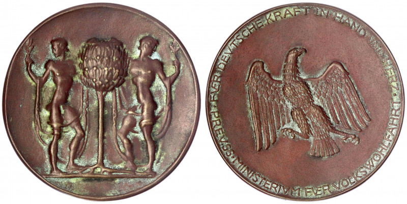 Deutschland
Weimarer Republik, 1919-1933
Adler-Plakette (Bronzemedaille) des P...