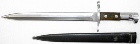 Blankwaffen
Schweiz
Bajonett K31 in Scheide. Hersteller Elsener, Schwyz Victoria. Gesamtlänge 45 cm