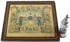 Reservistika
Reservistenkrug Garde-Pionier-Battaillon, 1. Comp. Berlin 1903/1905. Für Pionier Georg Benedix. Im Boden Lithophanie. Höhe 30 cm. Dazu e...