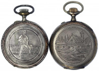 Uhren
Lots
2 alte Herrentaschenuhren um 1900 mit schönen Gravuren: Silber 800. Herstellerzeichen Roland der Riese (Ernst Dohrmann Bremen). Durchmess...