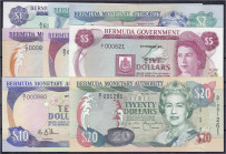 Ausland
Bermuda
8 Scheine zu 1, 2 X 2, 3 X 5, 10 u. 20 Dollars 1970-2000. I. Pick 26a, 28c, 36, 40A, 41c, 50, 51, 52.