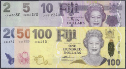 Ausland
Fidschi
Kompletter Satz zu 2, 5, 10, 20, 50 u. 100 Dollars 2007. I- Pick 109-114.