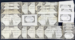 Ausland
Frankreich
Schöne Sammlung von 88 Assignaten zu 72 X 5 Livres 1793 und 16 X 50 Livres aus 1792. Unterschiedliche Varianten und Serien, dabei...