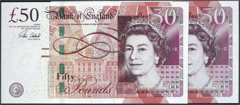 Ausland
Grossbritannien
2 X 50 Pounds 2011. Unterschrift: 1 X Chris Salomon u....