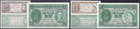 Ausland
Hong-Kong
Insgesamt 6 Scheine zu 1 Cents, 5 Cents und 1 Dollar King George und 1 Cents, 5 Cents und 1 Dollar Queen Elizabeth 1945-1959.
I-I...