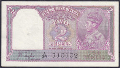 Ausland
Indien
2 Rupien o.D. Schwarze Seriennummer, Unterschrift J.B. Taylor.
II, kl. Nadelstich. Pick 17a.