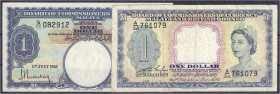 Ausland
Malaysia
2 versch. 1 Dollar Scheine 1.7.1941 u. 21.3.1953. II-III. Pick 1 u. 11.