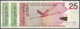 Ausland
Niederländische Antillen
2 X 10 und 25 Gulden 1.6.2012. I. Pick 28f, 29g.
