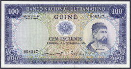 Ausland
Portugiesisch-Guinea
Nationalbank Ultramarino, 100 Escudos 17.12.1971. I. Pick 45.