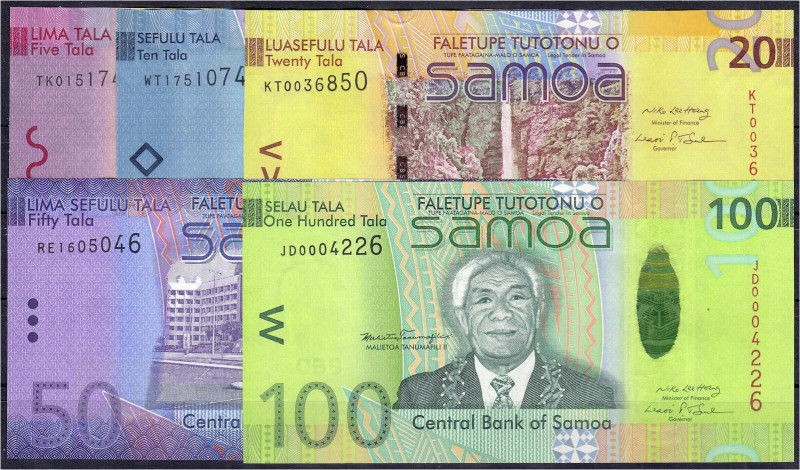 Ausland
Samoa
5, 10, 20, 50 u. 100 Tala 2008-2012. I- Pick 38,39,40,42,43.
