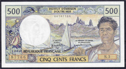 Ausland
Tahiti
Papeete, 500 Francs o.D. (1985). I. Pick 25d.