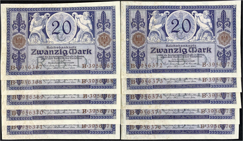 Die deutschen Banknoten ab 1871 nach Rosenberg
Deutsches Reich, 1871-1945
10 X...