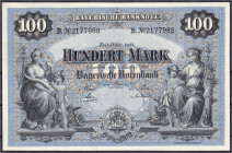Die deutschen Banknoten ab 1871 nach Rosenberg
Deutsches Reich, 1871-1945
Länderbanknoten, 1874-1925
100 Mark 1.1.1900. KN. 6-stellig mit vorgedruc...