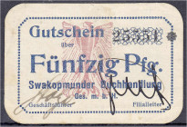 Die deutschen Banknoten ab 1871 nach Rosenberg
Deutsches Reich, 1871-1945
Deutsche Kolonien und Nebengebiete
Swakopmunder Buchhandlung: 50 Pfg. Gut...