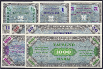 Die deutschen Banknoten ab 1871 nach Rosenberg
Deutschland unter alliierter Besatzung, 1945-1948
8 Scheine: 1/2, 1, 5, 10, 20, 50, 100 und 1000 Mark...