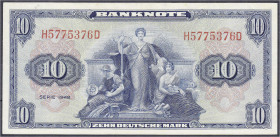 Die deutschen Banknoten ab 1871 nach Rosenberg
Westliche Besatzungszonen und BRD, ab 1948
10 Deutsche Mark 1948. Serie H/D.
II. Rosenberg 238. Grab...