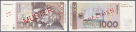 Die deutschen Banknoten ab 1871 nach Rosenberg
Westliche Besatzungszonen und BRD, ab 1948
Musterschein zu 1000 Deutsche Mark 1.8.1991. KN 0000000, S...