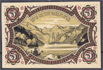Deutsches Notgeld und KGL
Berchtesgaden (Bayern)
Marktgemeinde, einseitiger Probedruck der Rs. zu 50 Pfg. (13..8.1920). Leichte Farbunterschiede, Vs...