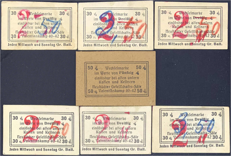 Deutsches Notgeld und KGL
Hamburg (Hamburg)
Neustädter Gesellschafts-Säle, 7 v...