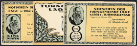 Deutsches Notgeld und KGL
Lage (Lippe)
Turngemeinde von 1862, 3 versch. Scheine zu 1 Mark Oktober 1921. II-III, selten. Lindman 737.