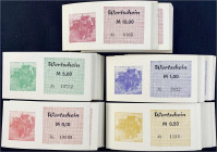 Lots
Deutschland
LPG Landwirtschaftliche Produktionsgenossenschaft, insgesamt 387 unzirkulierte Wertscheine zu 78 X 0,10, 75 X 0,50, 79 X 1, 76 X 5 ...