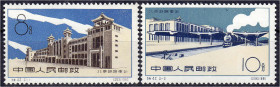 Ausland
China
Eröffnung des Hauptbahnhofes in Peking 1960, kompletter Satz in postfrischer Erhaltung.
** Michel 555-556.