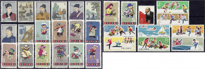 Ausland
China
China-Volksrepublik 1962/1966, schönes Lot mit besseren Sätzen w...