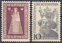 Ausland
Liechtenstein
Madonna von Dux und Hl. Luzius 1941/45, zwei Werte in postfrischer Erhaltung.
** Michel 197+247.