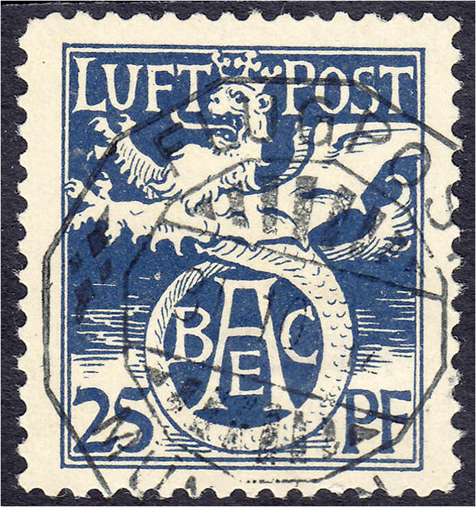 Deutschland
Altdeutschland
Bayern
25 Pf. Flugpostmarke 1912, sauber gestempel...