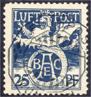 Deutschland
Altdeutschland
Bayern
25 Pf. Flugpostmarke 1912, sauber gestempeltes Exemplar. Mi. 400,-€.
gestempelt. Michel F I.