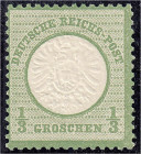 Deutschland
Deutsches Reich
1/3 großer Brustschild 1872, postfrische Erhaltung, Farbe ,,b", unsigniert. Fotoattest Brugger BPP >Die Marke ist äußers...