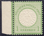 Deutschland
Deutsches Reich
1 Kreuzer großer Brustschild 1872, postfrische Erhaltung, unsigniert, links mit Seitenrand. Fotobefund Krug BPP >Die pos...