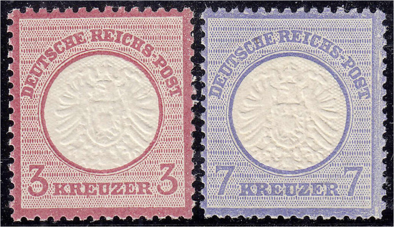 Deutschland
Deutsches Reich
3 und 7 Kreuzer großer Brustschild 1872, postfrisc...