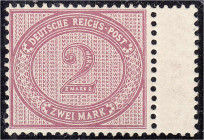 Deutschland
Deutsches Reich
2 M Freimarke für den Innendienst 1875, postfrische Erhaltung, Farbe ,,e", rechts mit anhängendem Zwischensteg. Fotobefu...