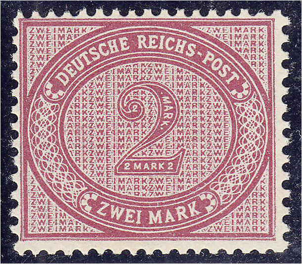 Deutschland
Deutsches Reich
2 M. Ziffern im Oval 1875, postfrische Erhaltung, ...