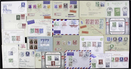 Briefe
Lots und Sammlungen Deutschland (alphabetisch)
Berlin 1948/1957: Gehaltvolle Sammlung mit ca. 170 Belegen in 2 Ordnern, dabei massig gute Fra...