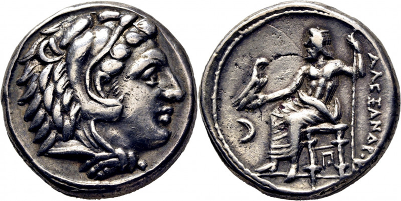 MACEDONIA. Alejandro III. Macedonia. Tetradracma eubeo-ático. 334-300 a.C. Cabez...